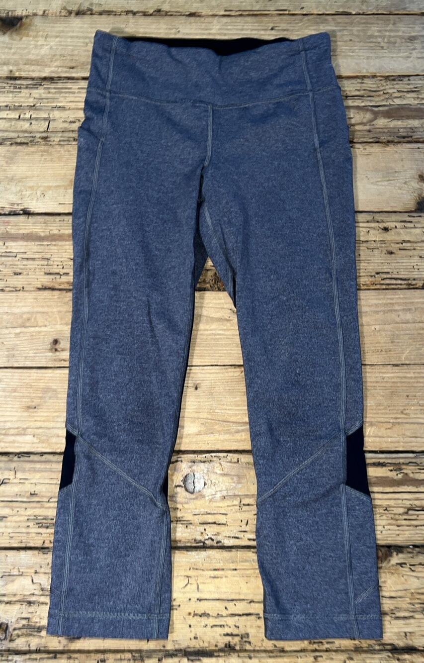 Lululemon Pace Rival Crop 22" Heathered Black Size 6